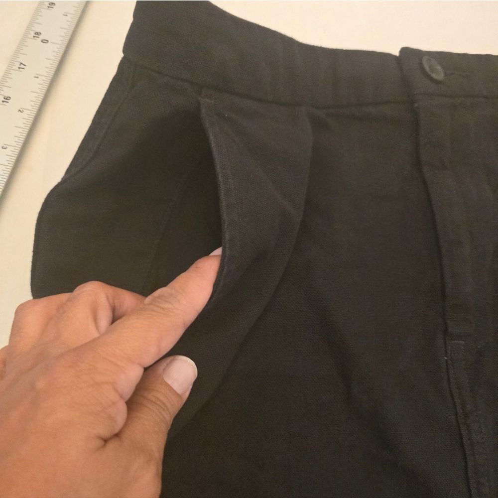 Everlane The Canvas Stamp Mini Skirt Size 6 In Black - Picture 9 of 16
